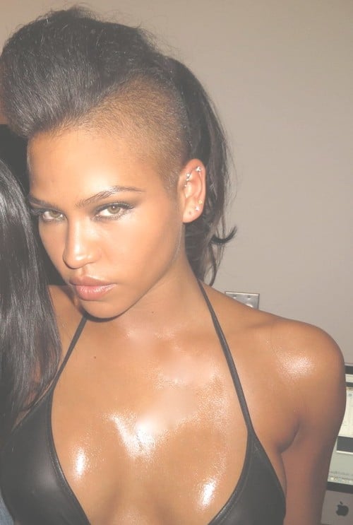sexy leaked pic of cassie ventura showing cleavage and looking sweaty