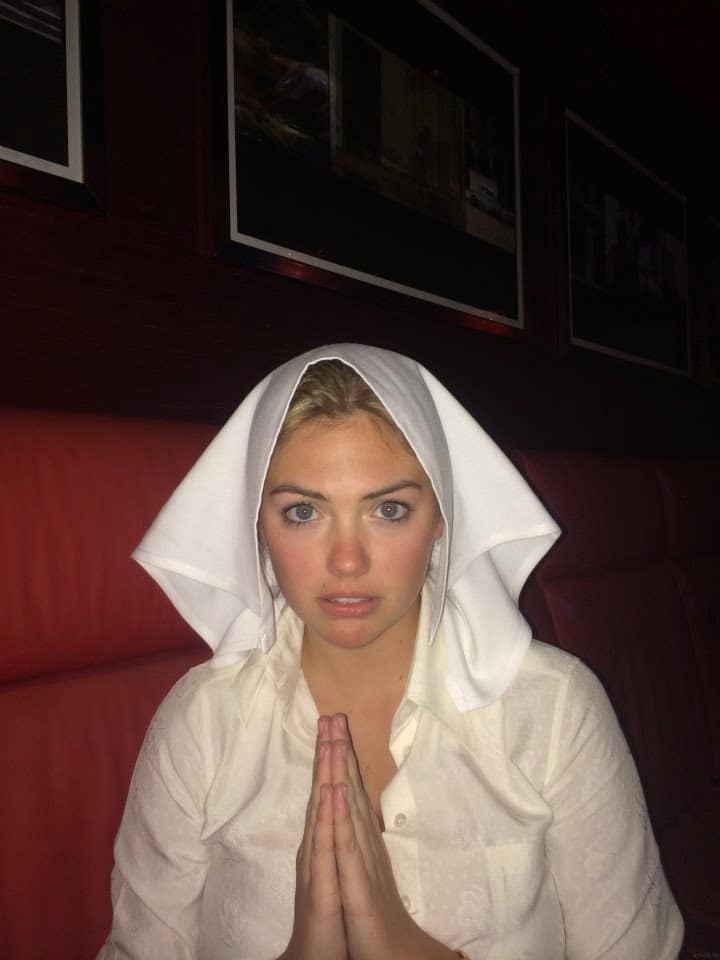 icloud leaked pic of kate upton wearing a nun outfit