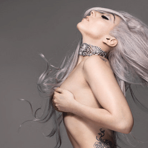 topless pic of lady gaga showing her side tat