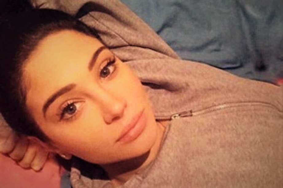 Selfie pic of Tulisa laying down