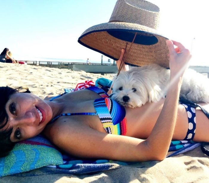 Kate Micucci in a bikini