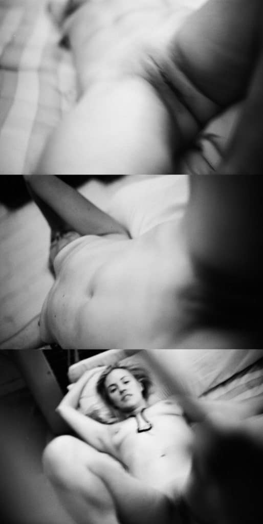 Kristanna Loken black and white photo of her having sex