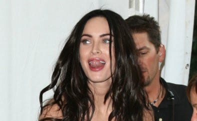 Megan Fox licking her lips