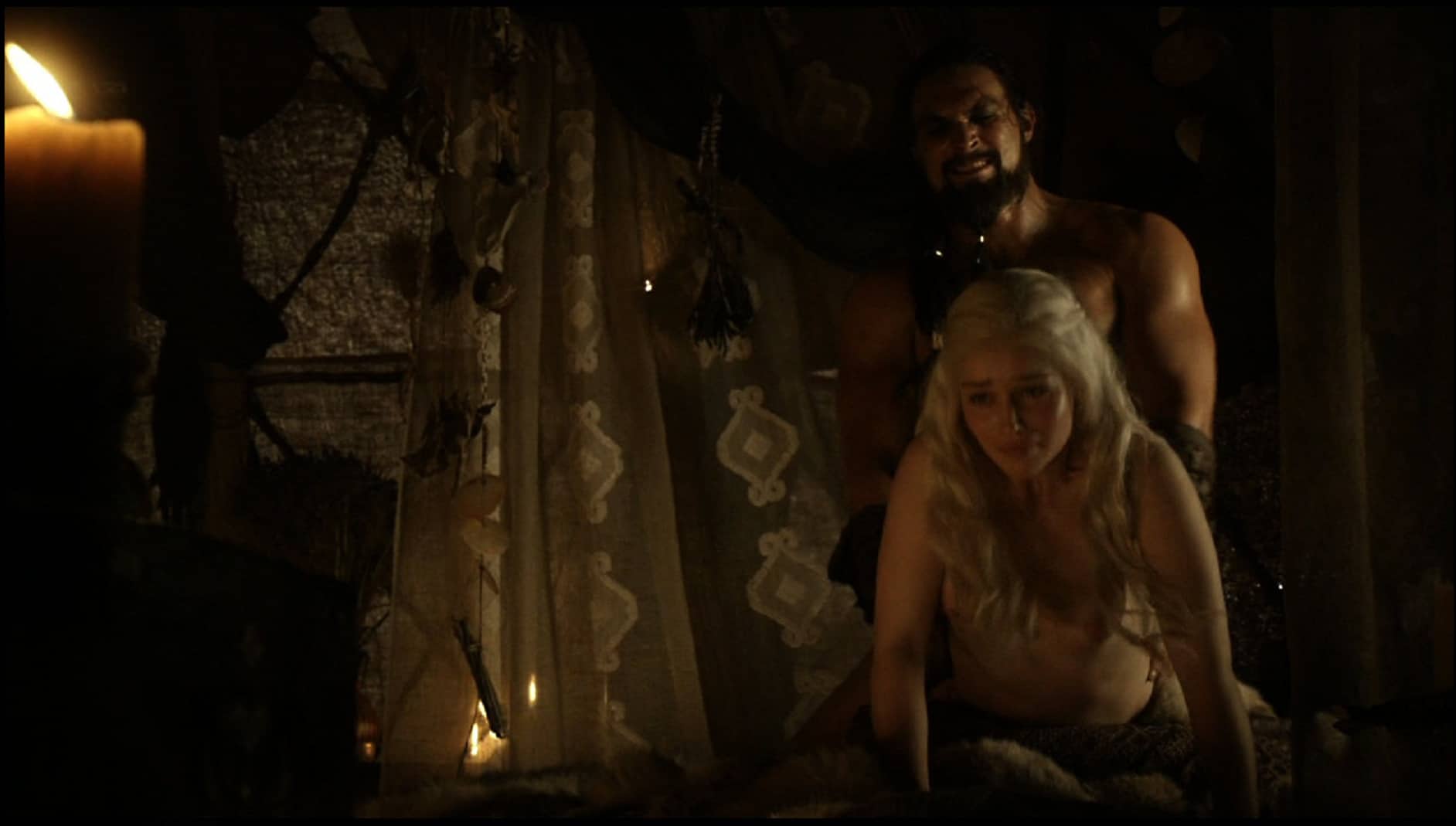 Emilia Clarke getting it from behind topless