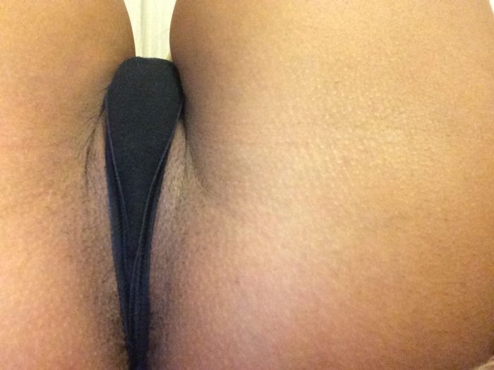 Sami Miro's crotch in black thong
